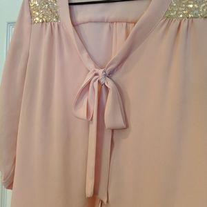 Pink sheer blouse